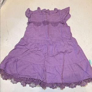 Janie and Jack tiered Purple Kids Dress size 12-18m